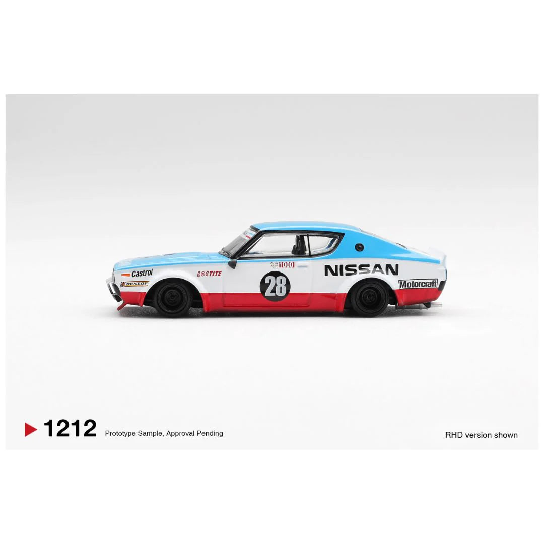 Mini GT #1212: Nissan Skyline Kenmeri Liberty Walk Nissan Racing '75 Concept – 1:64 Scale Die-Cast Model | Pre-Order