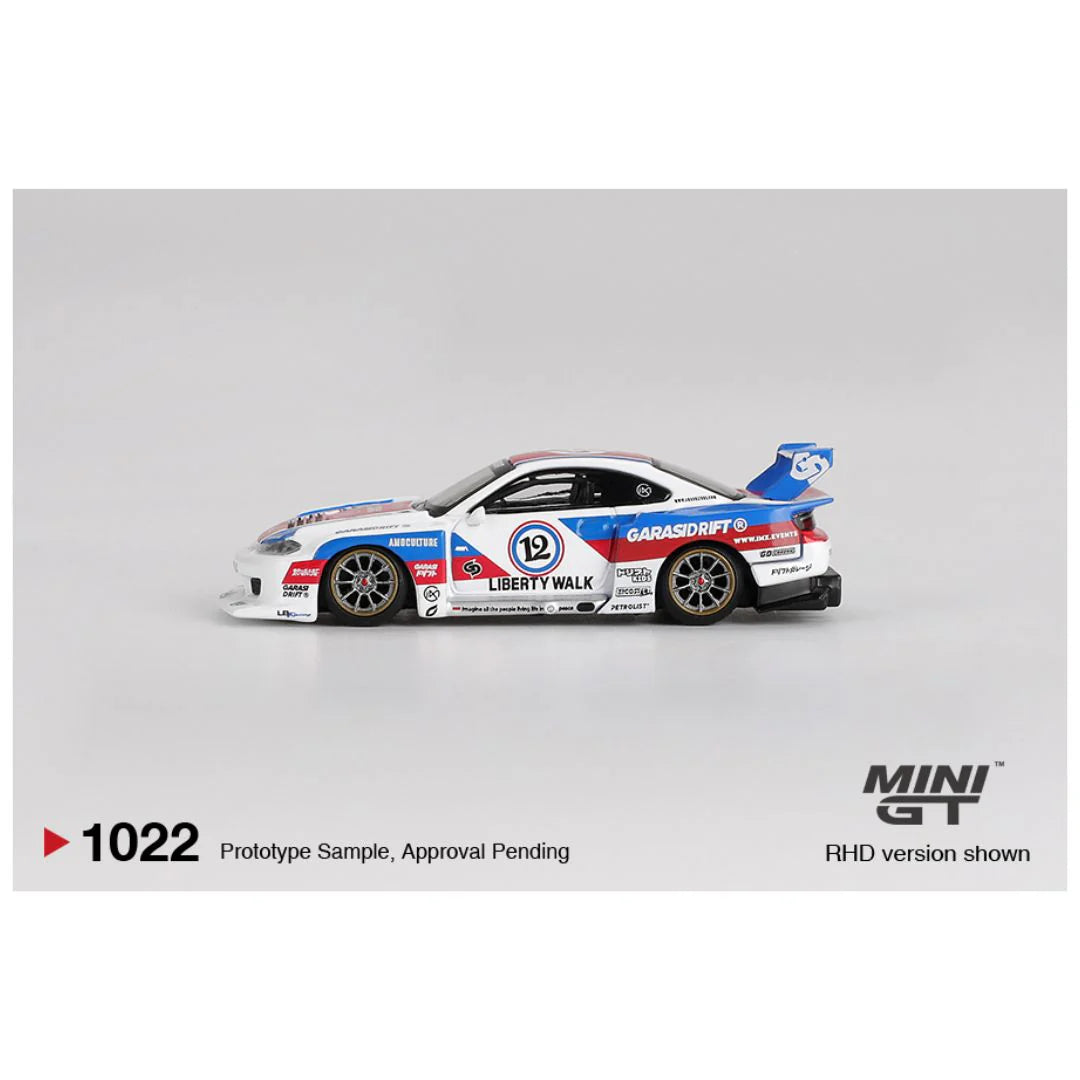 Mini GT #1022 Nissan LB-Super Silhouette S15 Silvia GARASIDRIFT x LBWK 2025 – 1:64 Scale Diecast Model