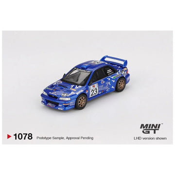 Mini GT #1078 Subaru Impreza WRC99 #23 2000 Acropolis Rally – 1:64 Scale Diecast Model