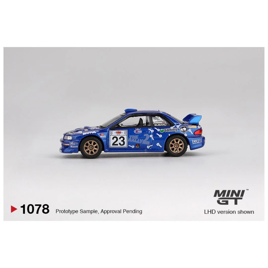 Mini GT #1078 Subaru Impreza WRC99 #23 2000 Acropolis Rally – 1:64 Scale Diecast Model