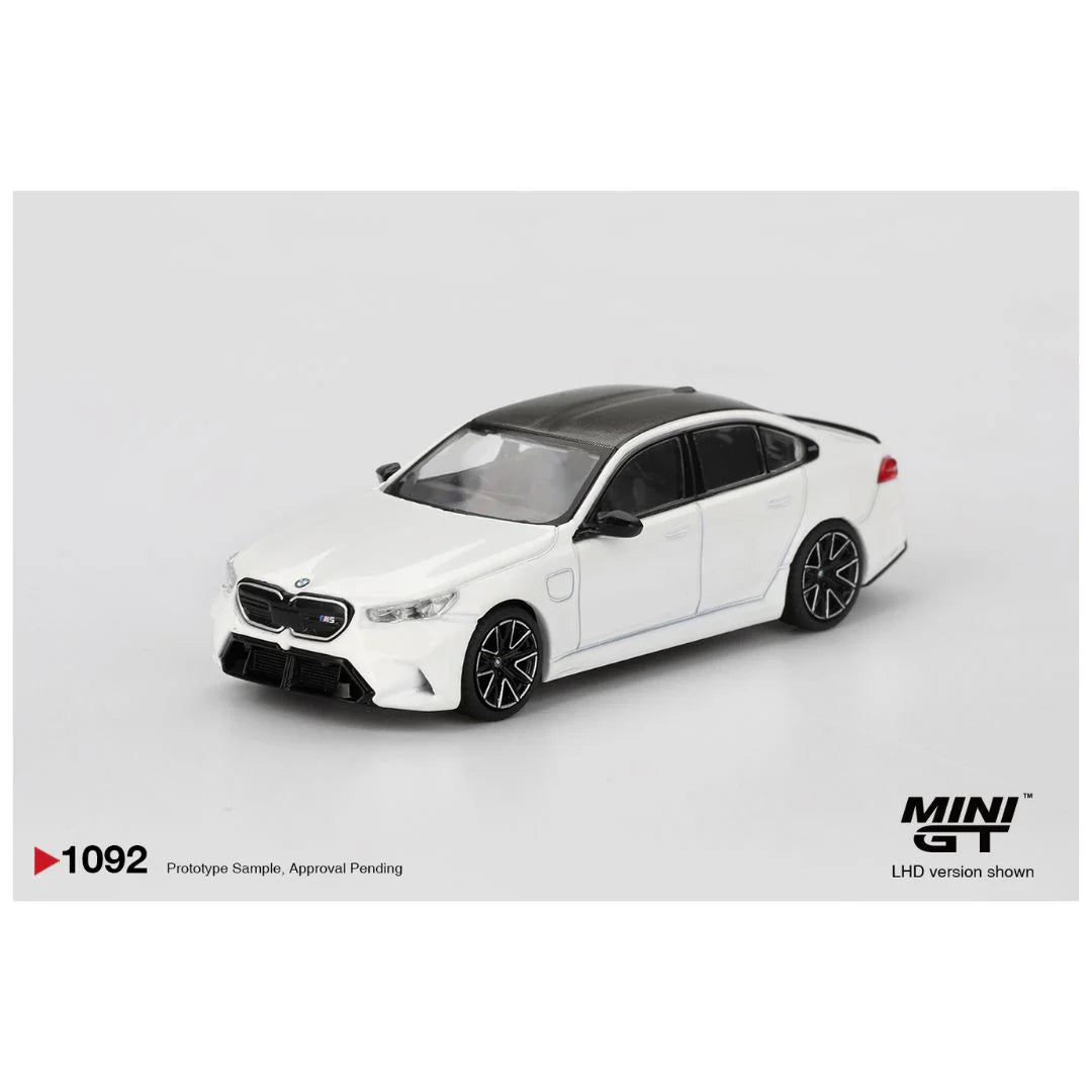 Mini GT #1092 BMW M5 Alpine White – 1:64 Scale Diecast Model