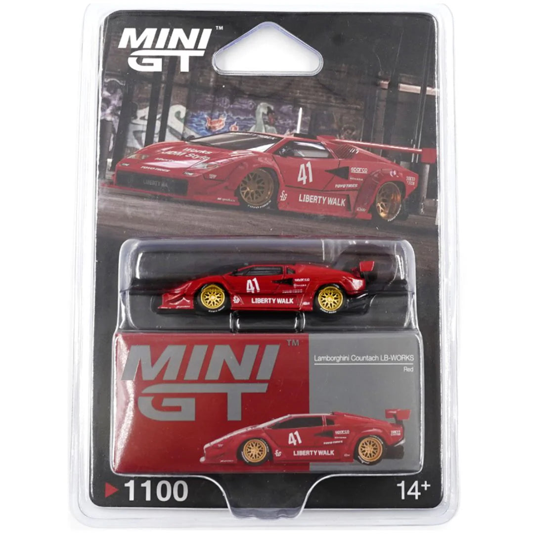 MiMini GT #1100 Lamborghini Countach LB-WORKS Red – 1:64 Scale Diecast Model (Copy)