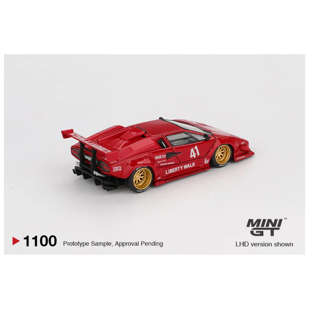 MiMini GT #1100 Lamborghini Countach LB-WORKS Red – 1:64 Scale Diecast Model