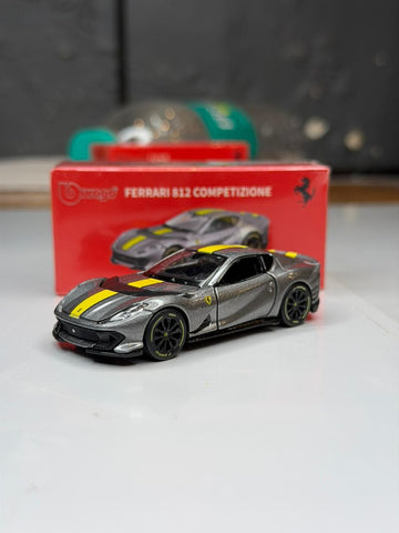 Bburago Ferrari 812 Competizione Silver – 1:64 Scale Die-Cast Model