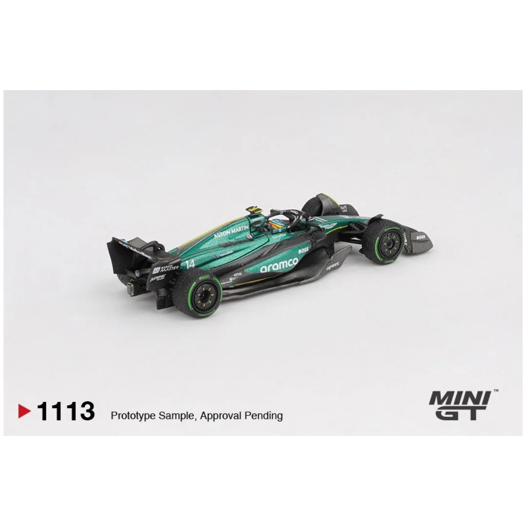 Mini GT #1113 Aston Martin AMR24 #14 Fernando Alonso F1 2024 – 1:64 Scale Diecast Model
