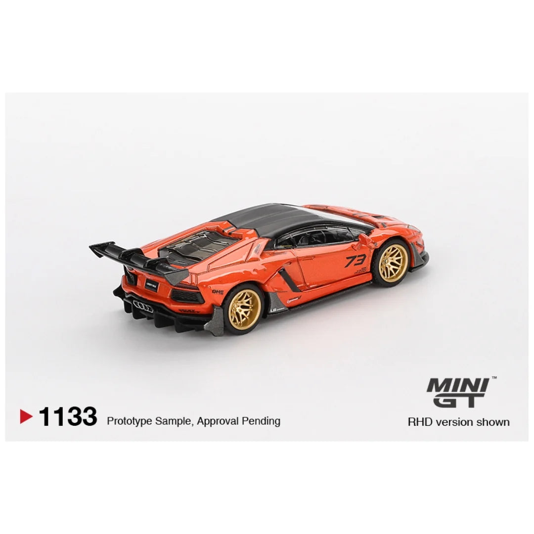 Mini GT PRE-ORDER #1133 LB★WORKS Lamborghini Aventador Limited Edition Orange MDX 2025 – 1:64 Scale Diecast Model
