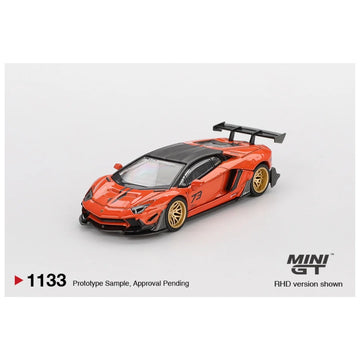 Mini GT PRE-ORDER #1133 LB★WORKS Lamborghini Aventador Limited Edition Orange MDX 2025 – 1:64 Scale Diecast Model
