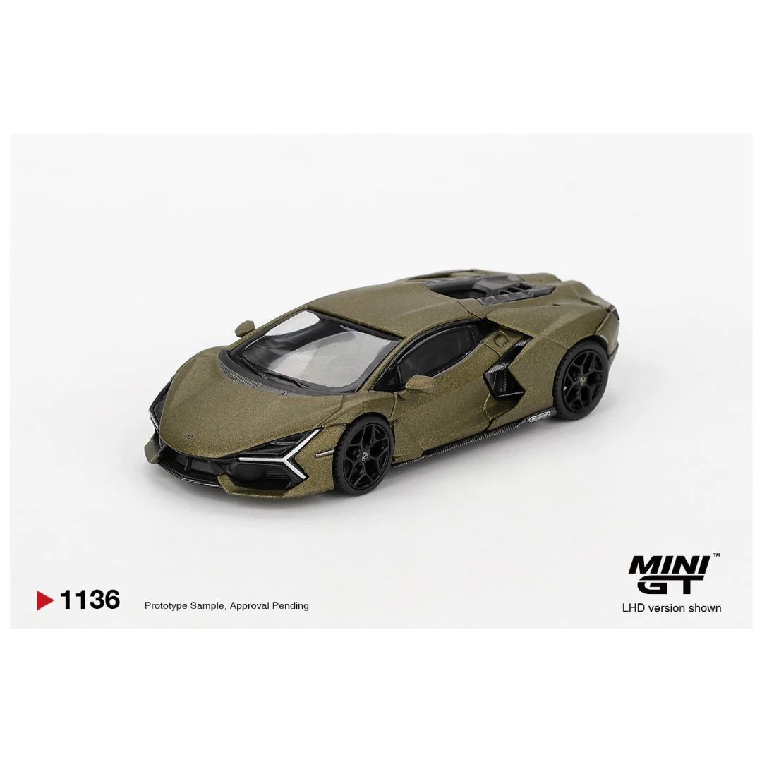 Mini GT #1136 Lamborghini Revuelto Verde Gea Matte – 1:64 Scale Diecast Model