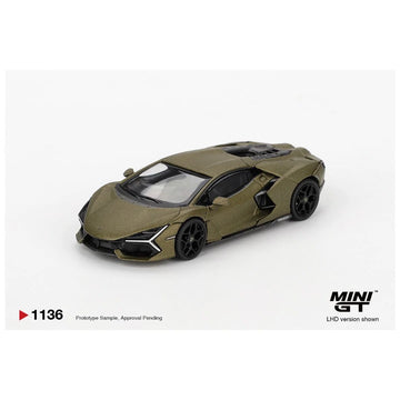 Mini GT #1136 Lamborghini Revuelto Verde Gea Matte – 1:64 Scale Diecast Model