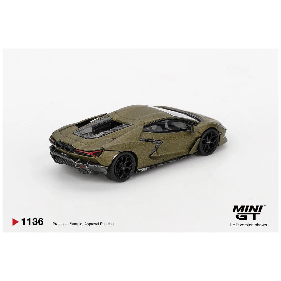 Mini GT #1136 Lamborghini Revuelto Verde Gea Matte – 1:64 Scale Diecast Model