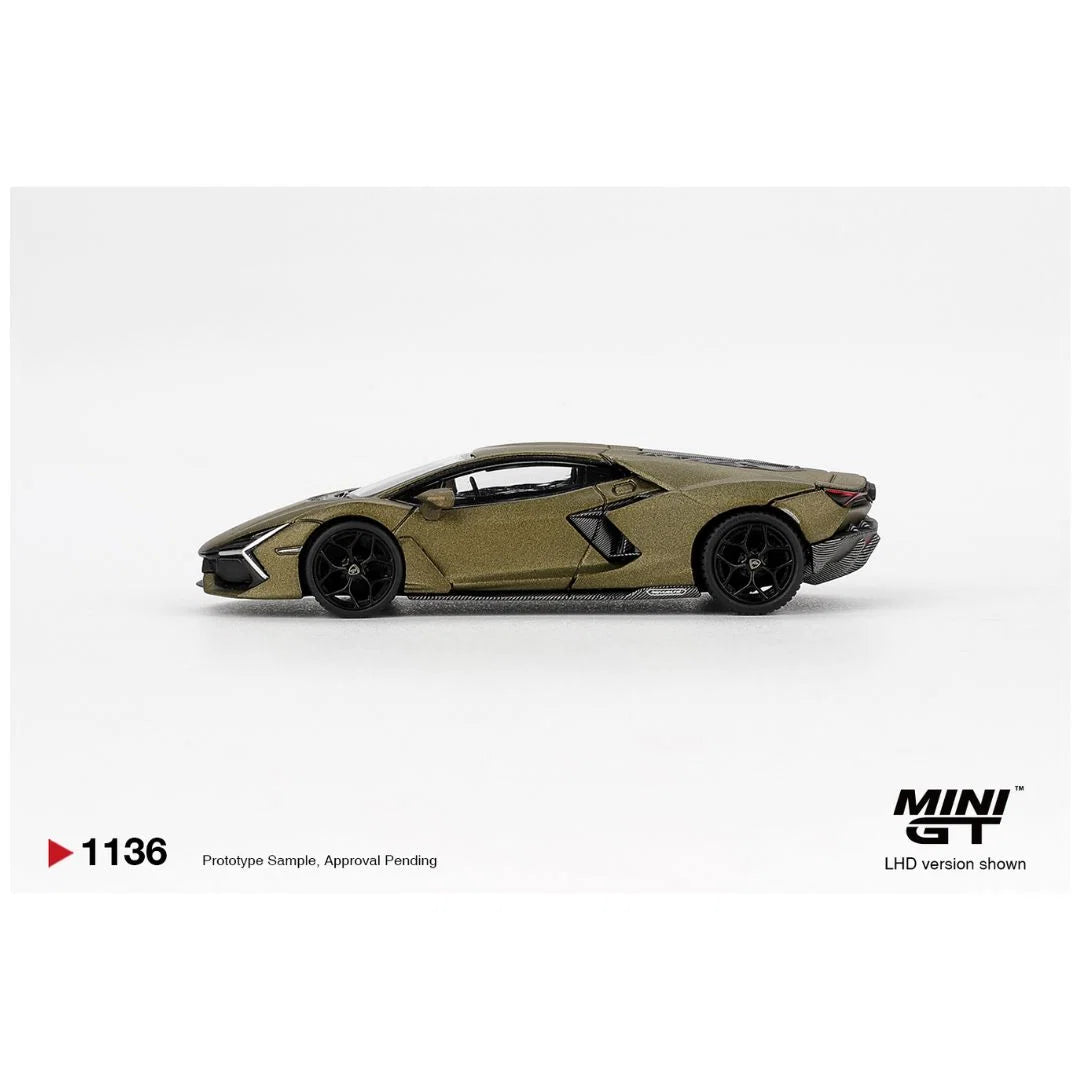 Mini GT #1136 Lamborghini Revuelto Verde Gea Matte – 1:64 Scale Diecast Model