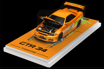 Tarmac Works TM643436 Nissan Skyline GT-R R34 – 1:64 Scale Die-Cast Model