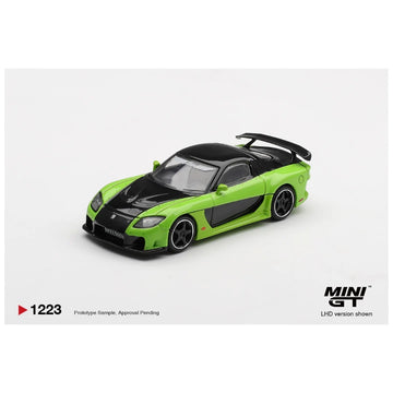 Mini GT PRE-ORDER #1223 Mazda RX-7 VeilSide Fortune7 Green – 1:64 Scale Diecast Model