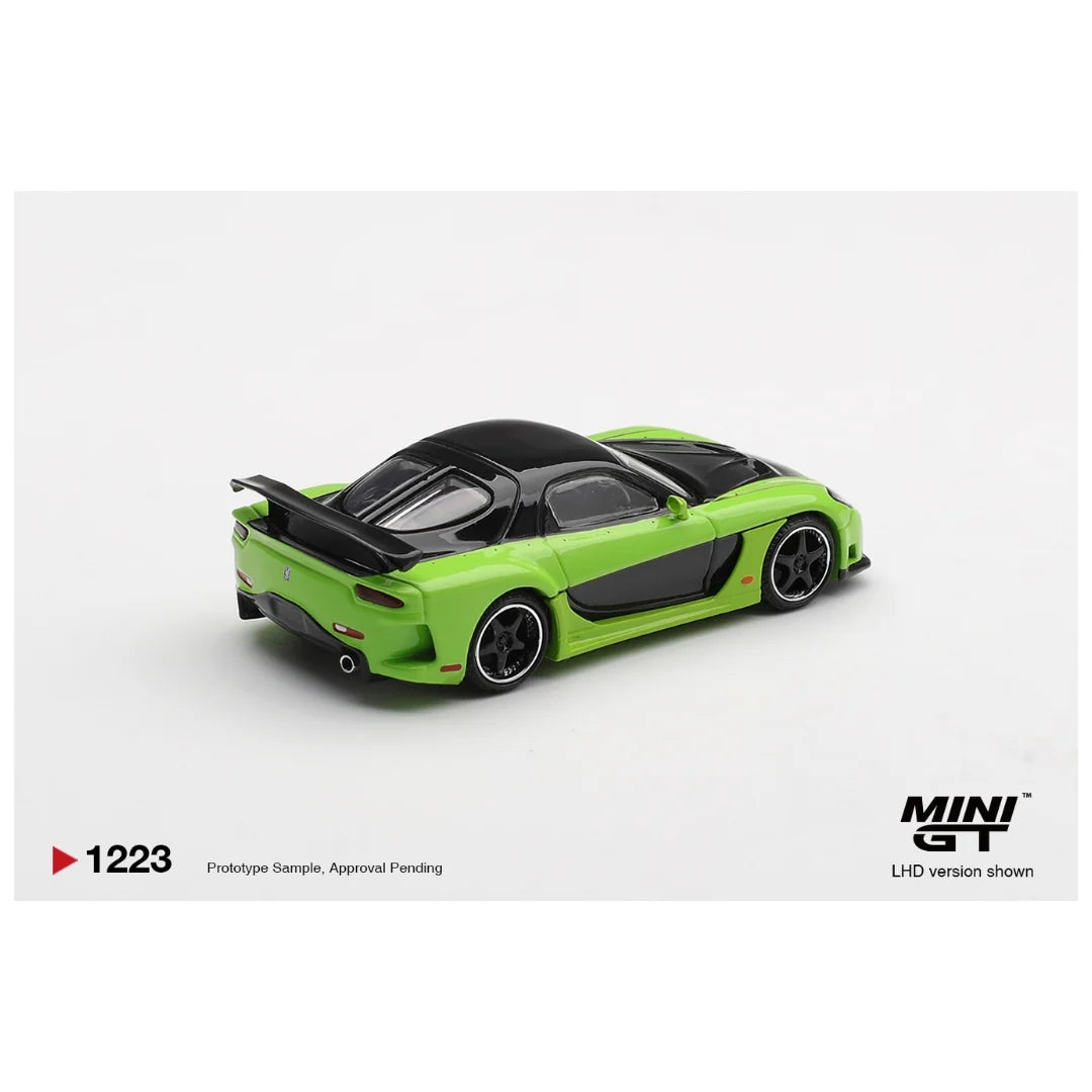 Mini GT PRE-ORDER #1223 Mazda RX-7 VeilSide Fortune7 Green – 1:64 Scale Diecast Model