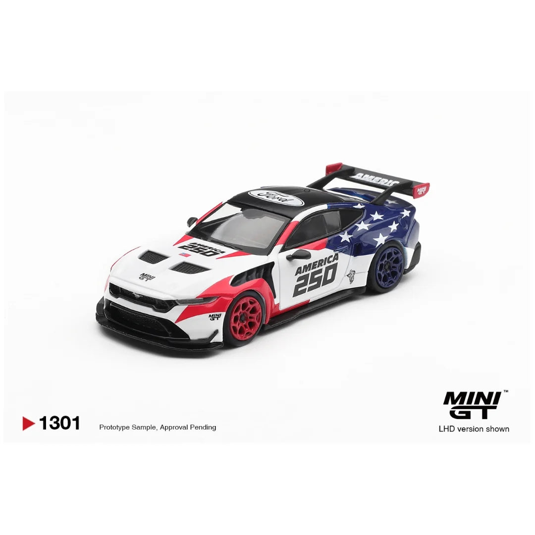 Mini GT Blister #1301 Ford Mustang GTD America 250 USA Exclusive – 1:64 Scale Diecast Model
