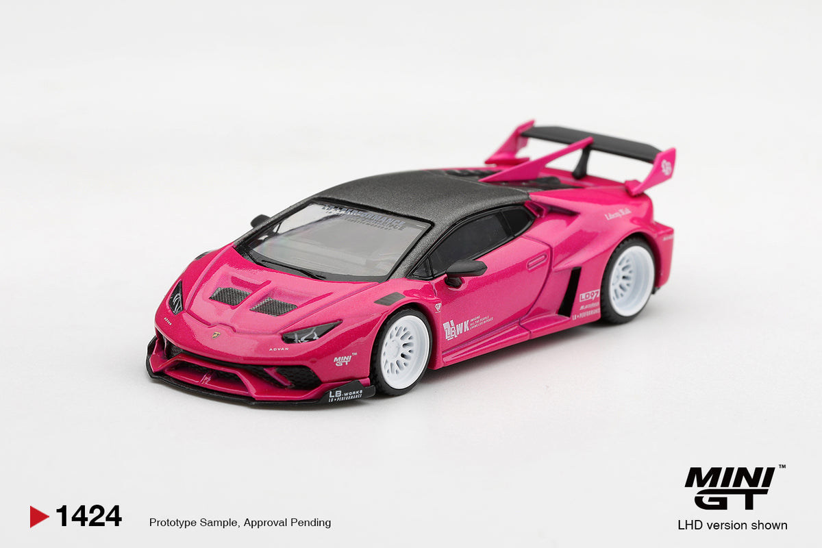 PREORDER: MINI GT #1424 LB★WORKS Lamborghini Huracán GT Ruby Purple | 1:64 Scale Diecast Model