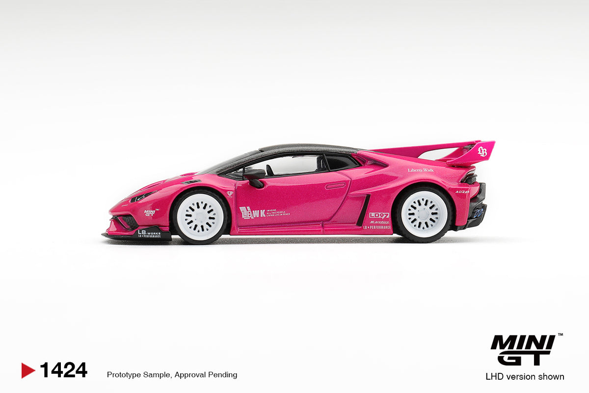 PREORDER: MINI GT #1424 LB★WORKS Lamborghini Huracán GT Ruby Purple | 1:64 Scale Diecast Model