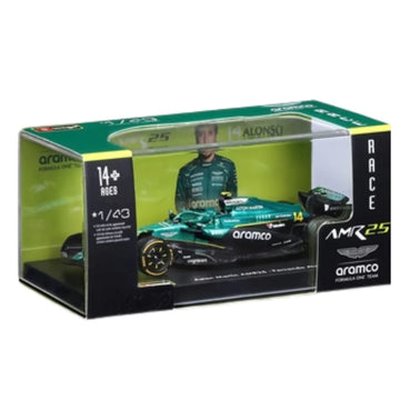 Bburago 2025 Aston Martin AMR25 #14 Fernando Alonso Australia GP – 1:43 Scale Die-Cast Model