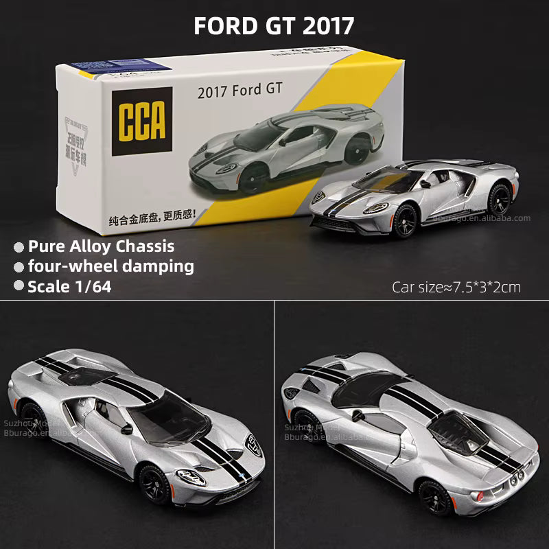 CCA Ford GT Silver – 1:64 Scale Diecast Model