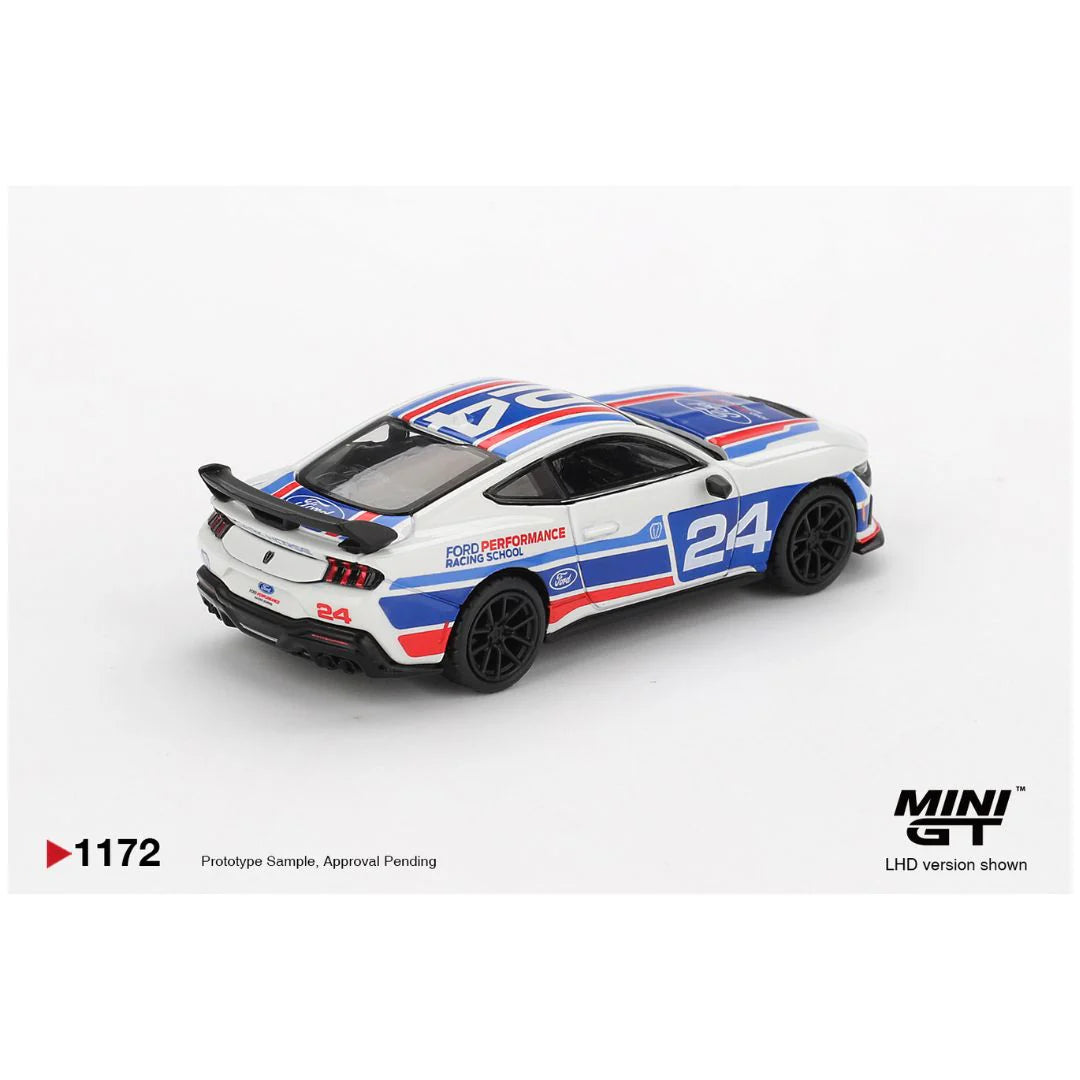 Mini GT #1172: Ford Mustang Dark Horse #24 Ford Performance Racing School – 1:64 Scale Die-Cast Model | Pre-Order