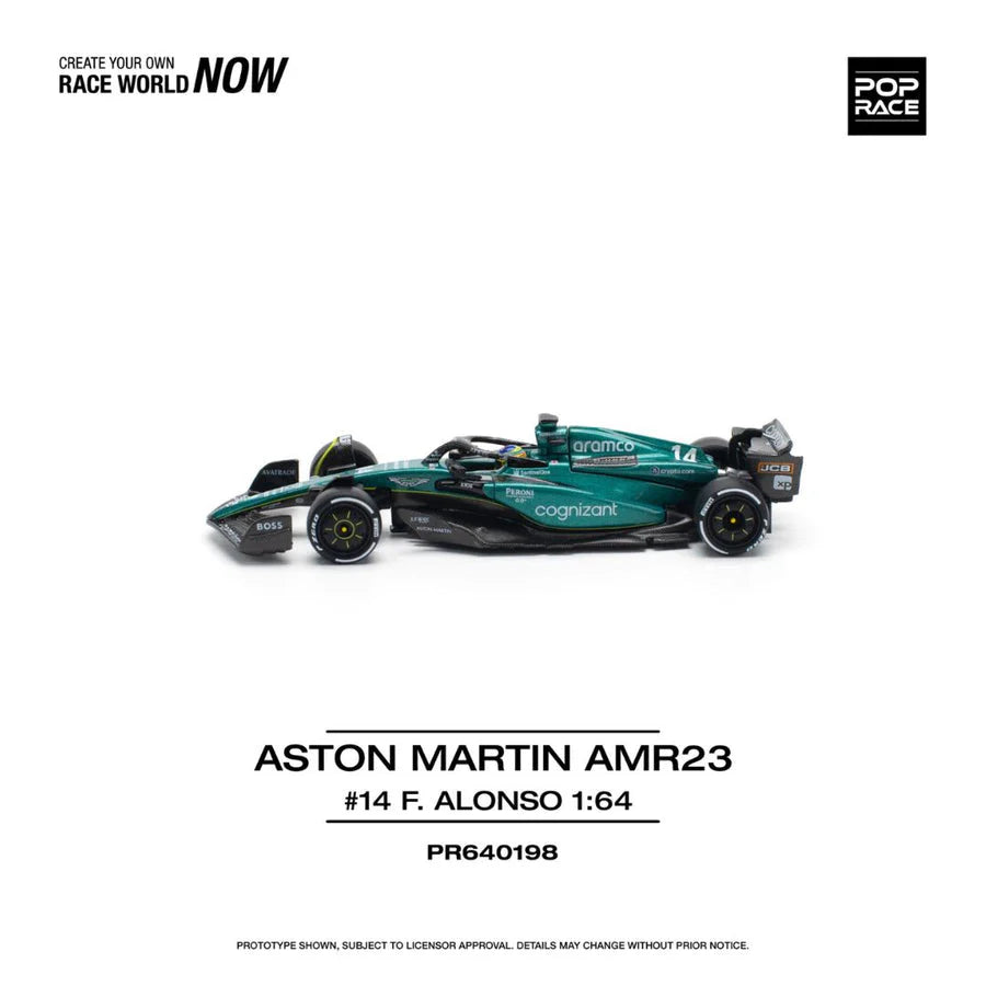 Pop Race PR64-198 Aston Martin Aramco AMR23 Formula One Team – Pre-Order | 1:64 Scale Premium Die-Cast Model