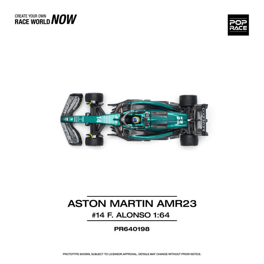 Pop Race PR64-198 Aston Martin Aramco AMR23 Formula One Team – | 1:64 Scale Premium Die-Cast Model