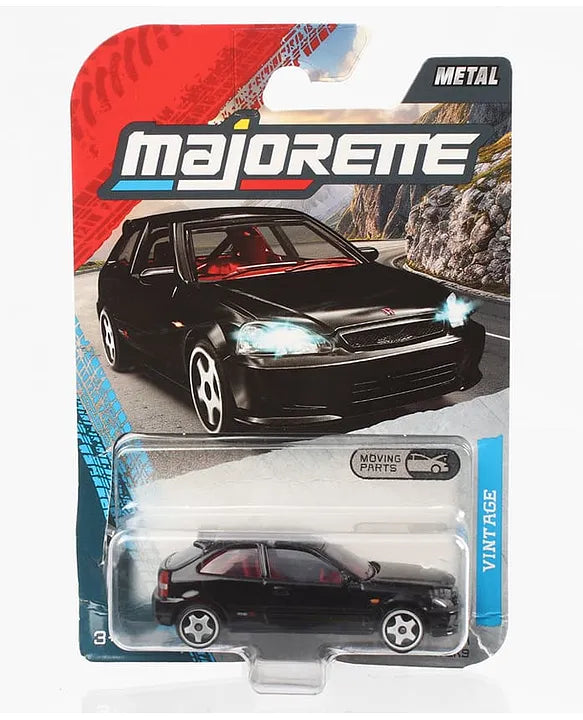 Majorette Honda Civic Type R EK9 Premium Die-Cast Free Wheel Car – Black