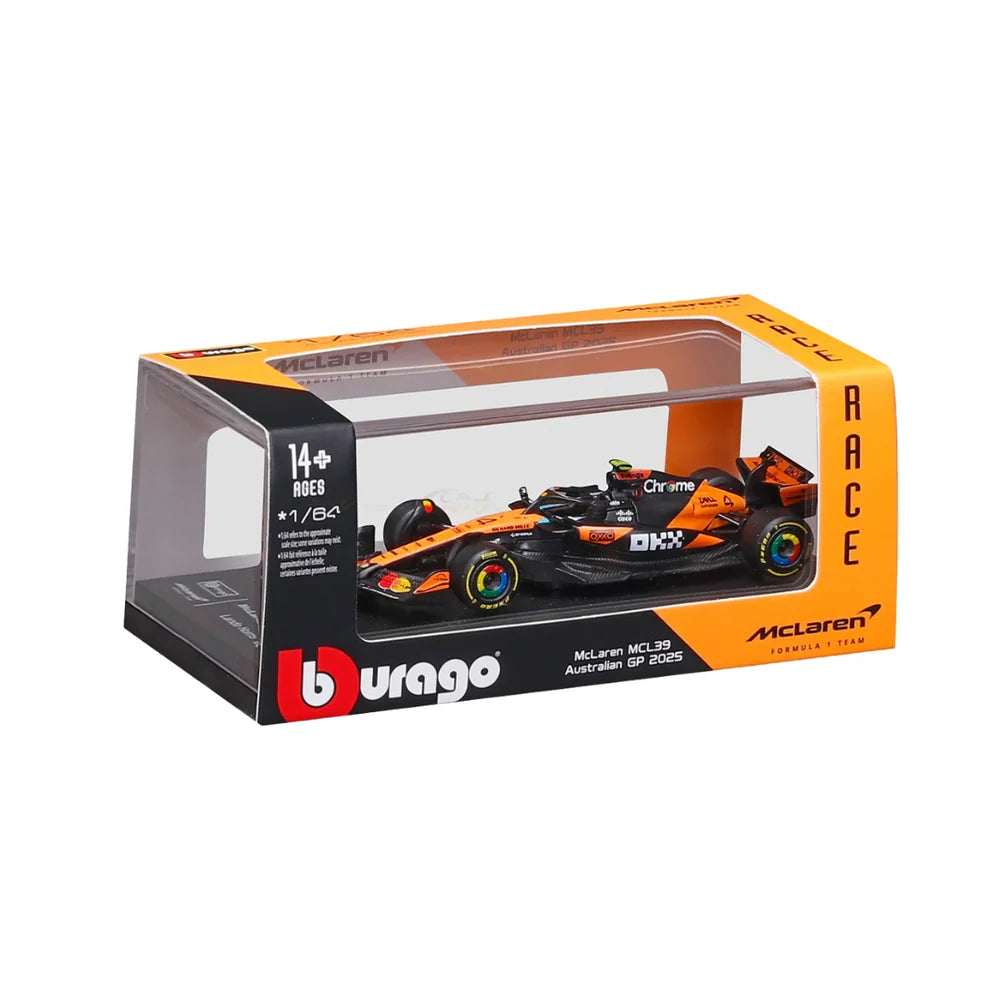 Bburago 2025 McLaren MCL39 Australia GP #4 Lando Norris – 1:64 Scale Die-Cast Model