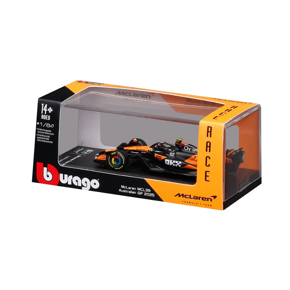 Bburago 2025 McLaren MCL39 Australia GP #4 Lando Norris – 1:64 Scale Die-Cast Model