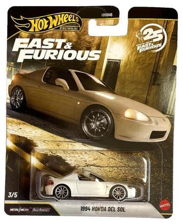Hot WheHot Wheels Fast & Furious Premium 1994 Honda Del Sol Imported – 1:64 Scale Die-Cast Model