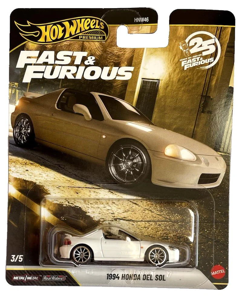 Hot WheHot Wheels Fast & Furious Premium 1994 Honda Del Sol Imported – 1:64 Scale Die-Cast Model