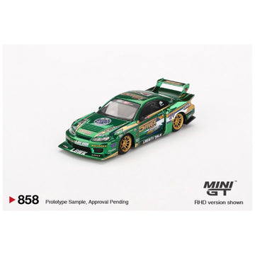 Mini GT #858 Nissan LB-Super Silhouette S15 Silvia LBWK 2024 Fausto Racing – 1:64 Scale Diecast Model