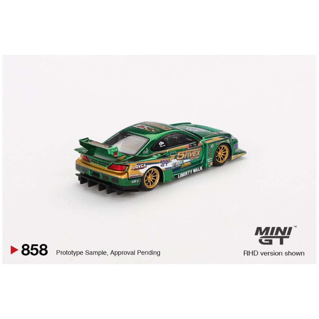 Mini GT #858 Nissan LB-Super Silhouette S15 Silvia LBWK 2024 Fausto Racing – 1:64 Scale Diecast Model