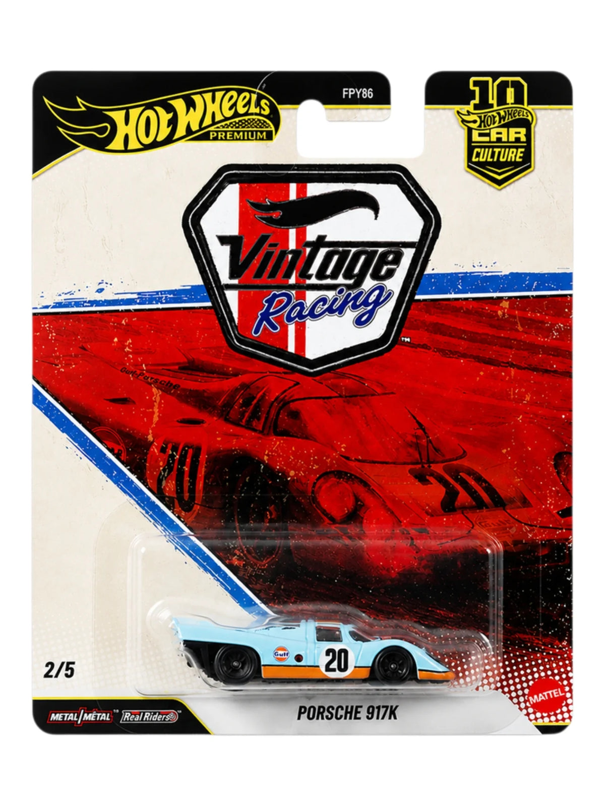Hot Wheels Vintage Racing Car Culture Porsche 917K Imported Premium – 1:64 Scale Die-Cast Model