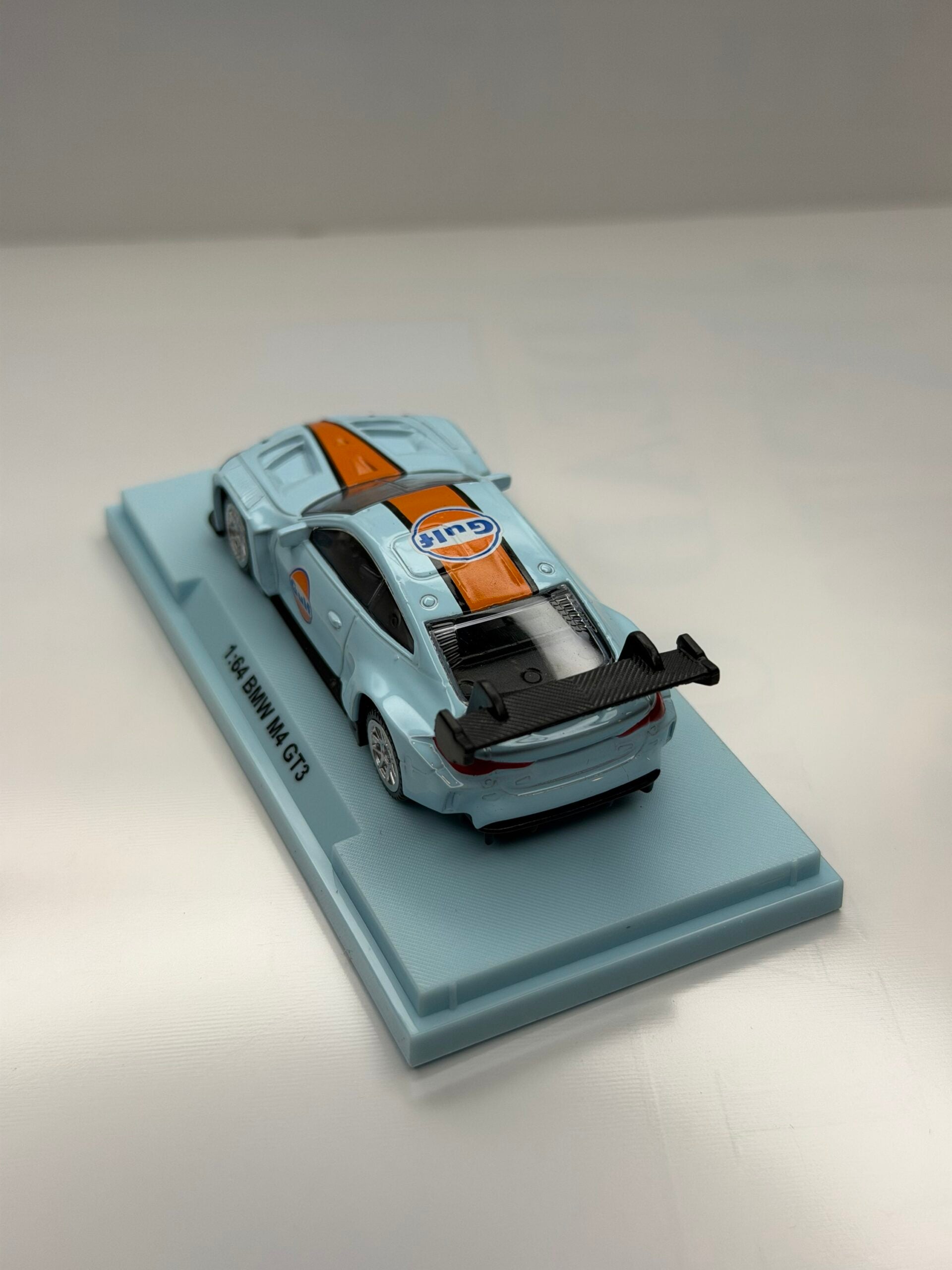 CCA BMW M4 GT3 Gulf Edition (Acrylic Display Case) – 1:64 Scale Diecast Model