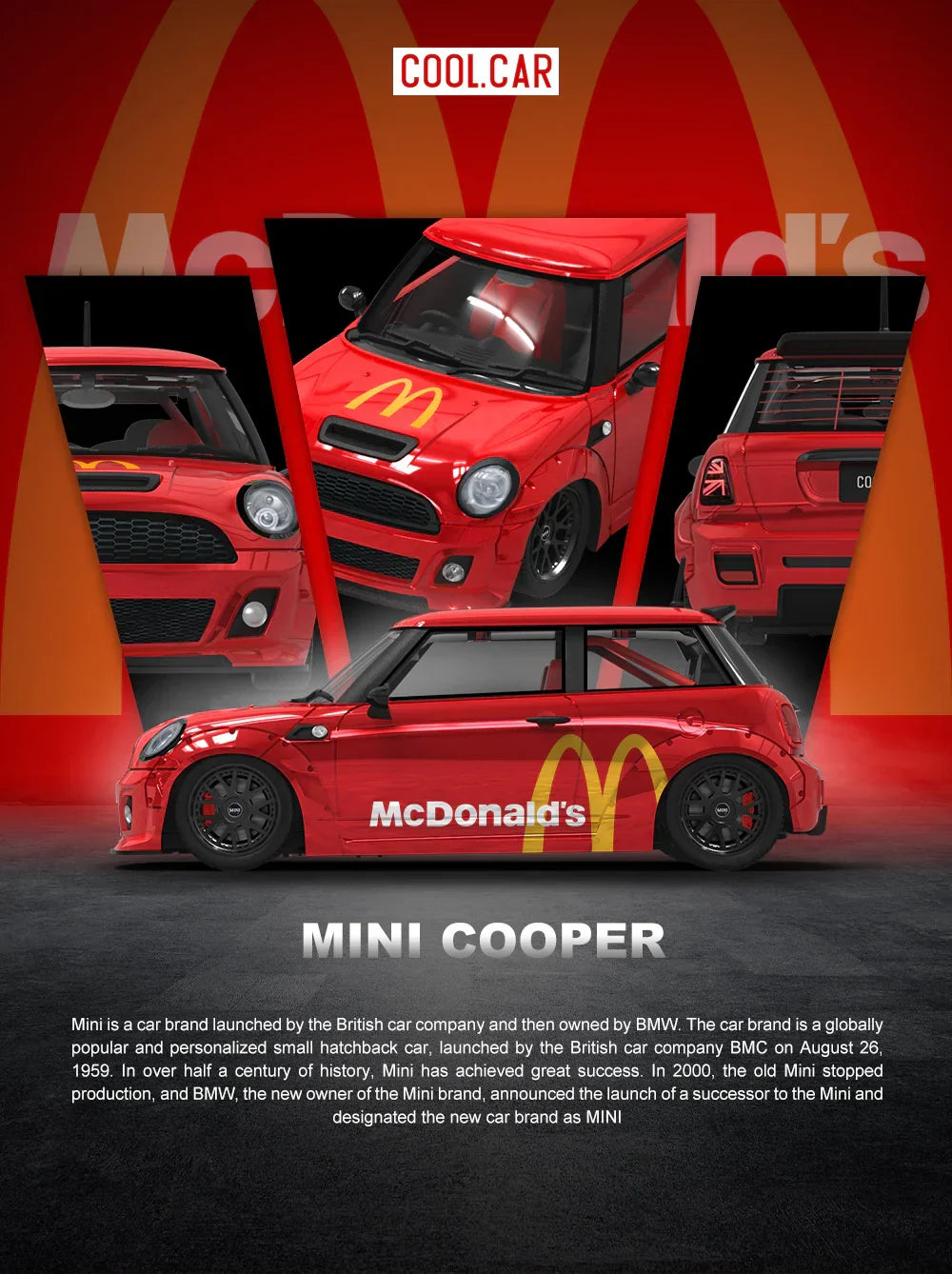 Cool Car Mini McDonald's Figure Edition – 1:64 Scale Die-Cast Model
