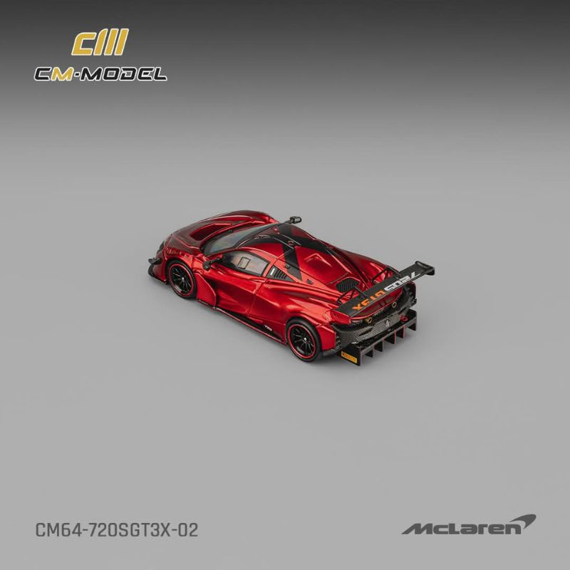 CM Model McLaren 720S GT3X Metallic Red – 1:64 Scale Premium Die-Cast Model