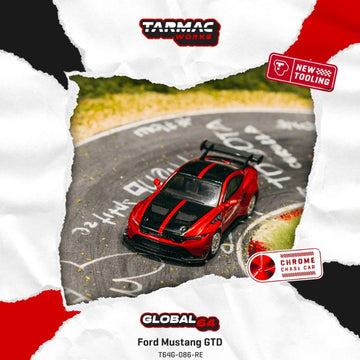 Tarmac Works Ford Mustang GTD Red – 1:64 Scale Premium Die-Cast Model