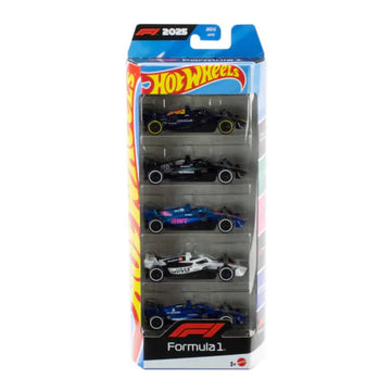 Hot Wheels Formula 1 2025 Official Set of 5 – Premium 1:64 Scale Die-Cast Models