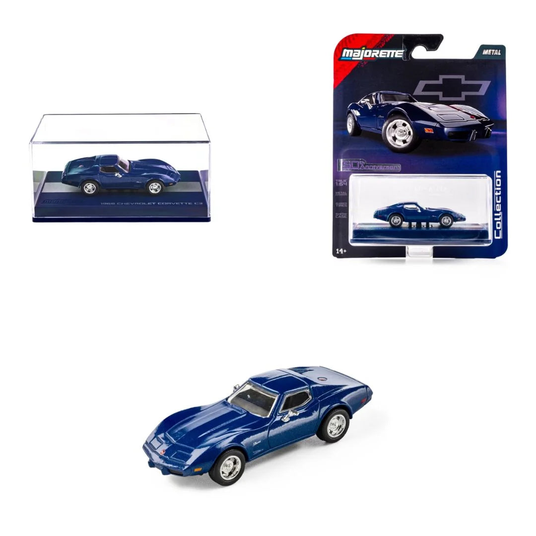 Majorette Metal Collection Wave 5 – 1976 Chevrolet Corvette C3 (50th Anniversary) Blue | 1:64 Die-Cast Model