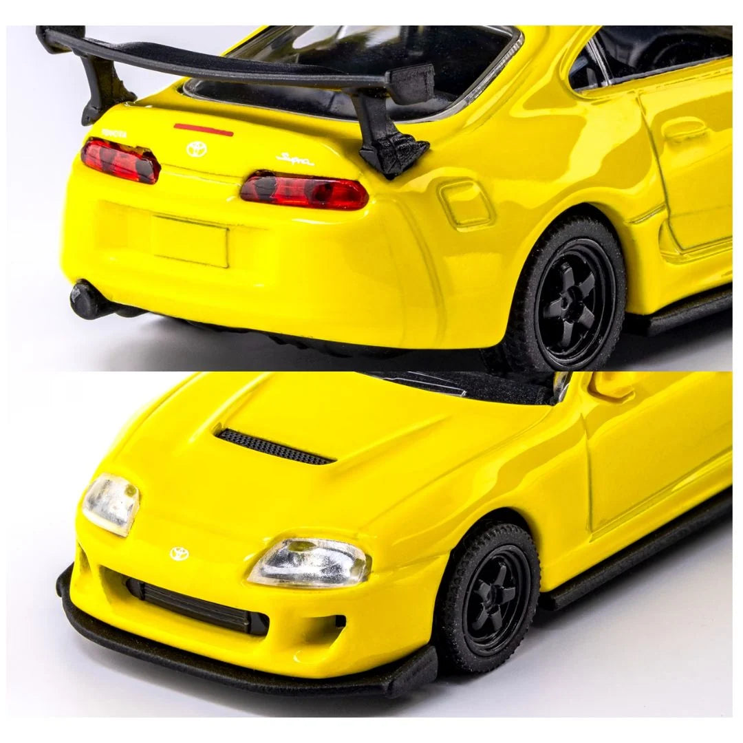 Majorette Metal Collection Wave 5 – 1995 Toyota Supra Yellow | 1:64 Die-Cast Model