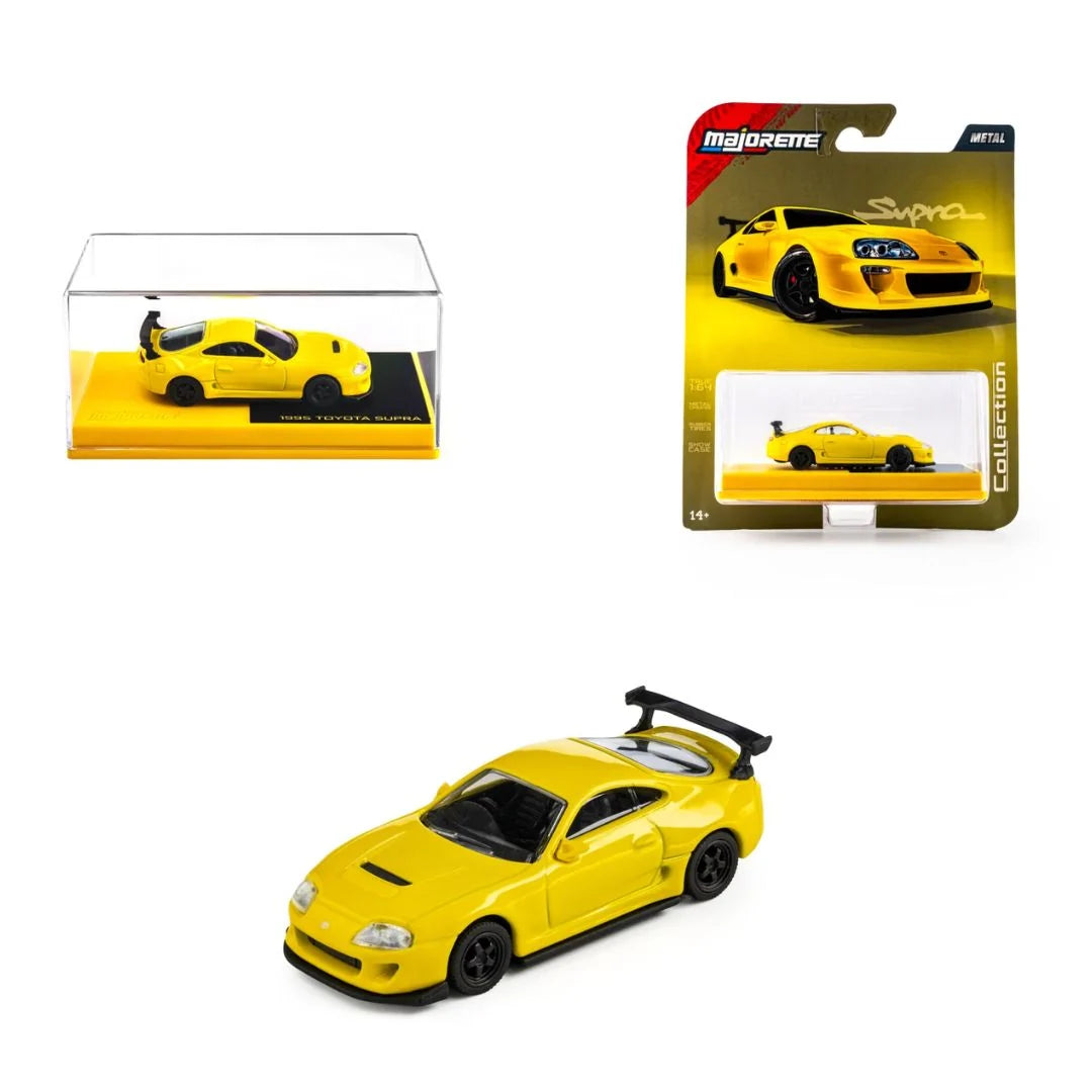 Majorette Metal Collection Wave 5 – 1995 Toyota Supra Yellow | 1:64 Die-Cast Model