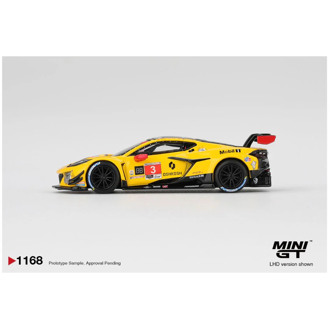 Mini GT #1168: Chevrolet Corvette Z06 GT3.R #3 Corvette Racing by Pratt Miller Motorsports 2025 IMSA Daytona 24 Hrs – 1:64 Scale Die-Cast Model | Pre-Order