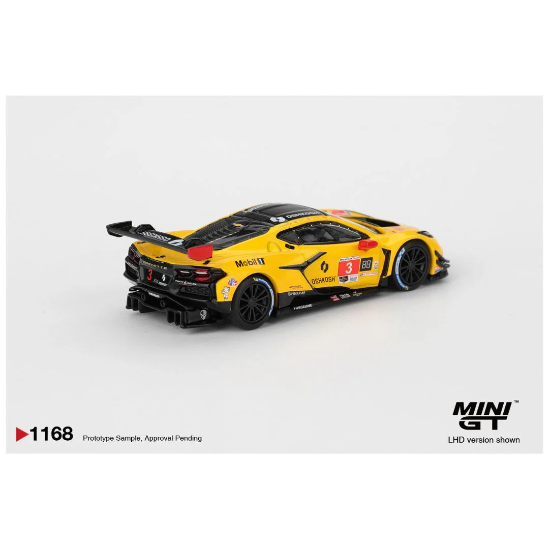 Mini GT #1168: Chevrolet Corvette Z06 GT3.R #3 Corvette Racing by Pratt Miller Motorsports 2025 IMSA Daytona 24 Hrs – 1:64 Scale Die-Cast Model | Pre-Order