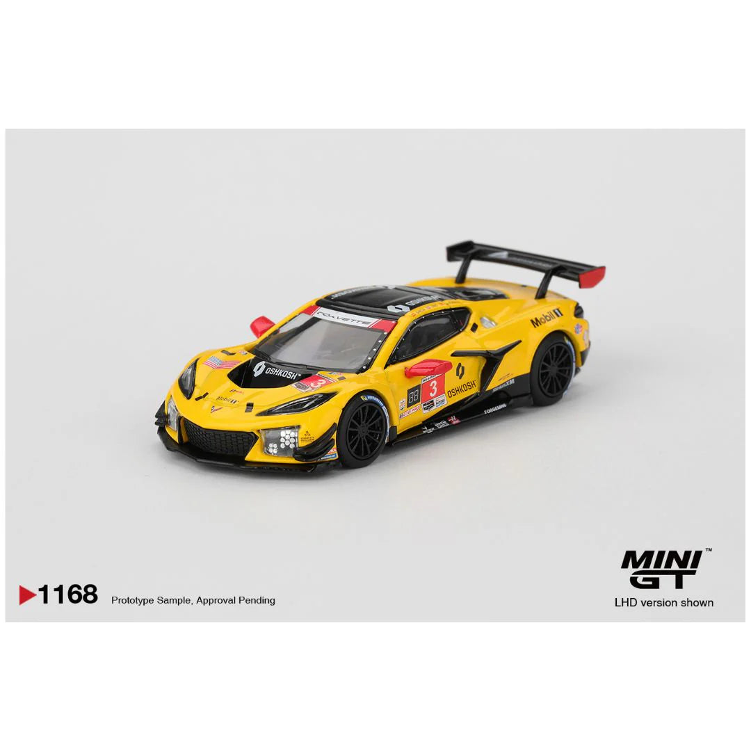 Mini GT #1168: Chevrolet Corvette Z06 GT3.R #3 Corvette Racing by Pratt Miller Motorsports 2025 IMSA Daytona 24 Hrs – 1:64 Scale Die-Cast Model | Pre-Order