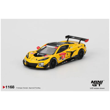 Mini GT #1168: Chevrolet Corvette Z06 GT3.R #3 Corvette Racing by Pratt Miller Motorsports 2025 IMSA Daytona 24 Hrs – 1:64 Scale Die-Cast Model | Pre-Order
