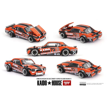 Mini GT Kaido House Nissan Skyline 2000GT-R (KPGC10) Kaido Racing V1 #195 – 1:64 Scale Diecast Model