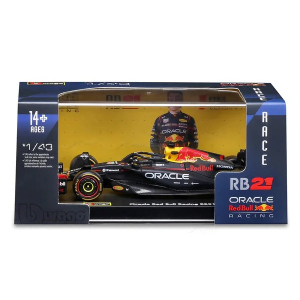 Bburago 2025 Oracle Red Bull Racing RB21 No. 1 Max Verstappen Bahrain GP – 1:43 Scale Die-Cast Model