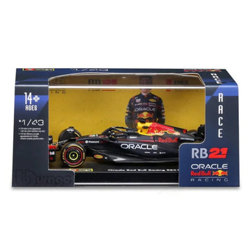 Bburago 2025 Oracle Red Bull Racing RB21 No. 1 Max Verstappen Bahrain GP – 1:43 Scale Die-Cast Model