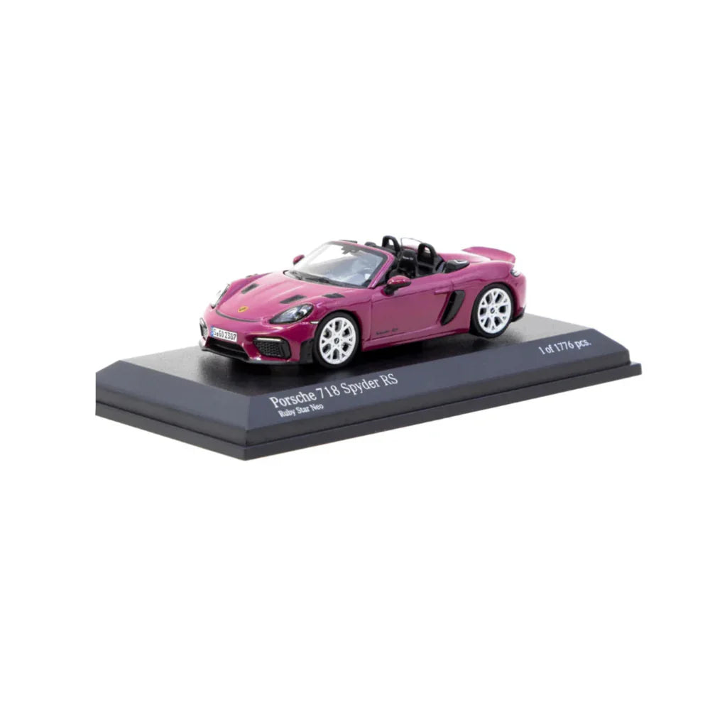Collab64 Porsche 718 Spyder RS Ruby Star Neo Pink – 1:64 Scale Diecast Model